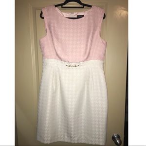 Light Pink and White Tahari Dress
